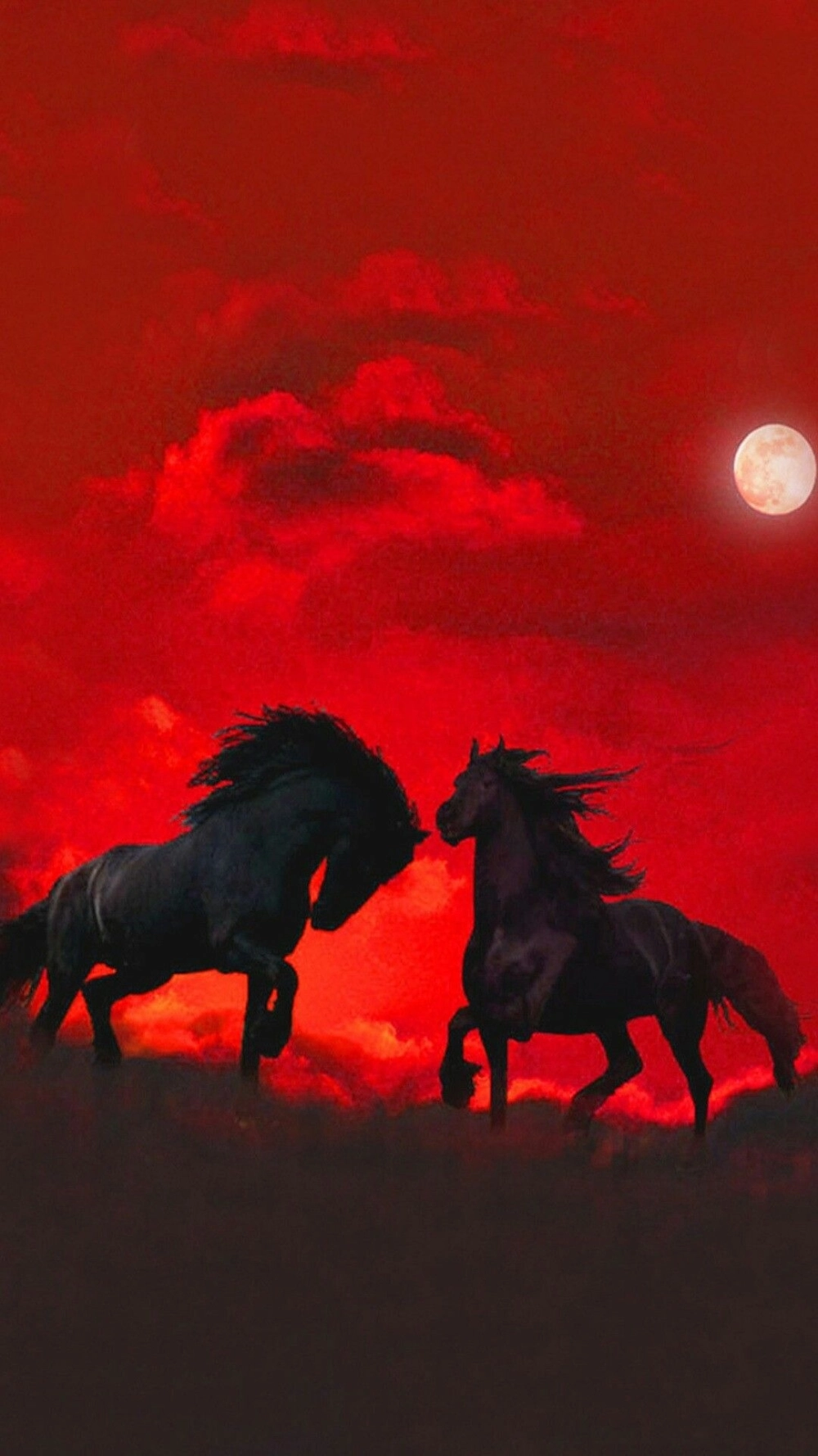 Ảnh ngựa đỏ Bính ngọ cách điệu nghệ thuật