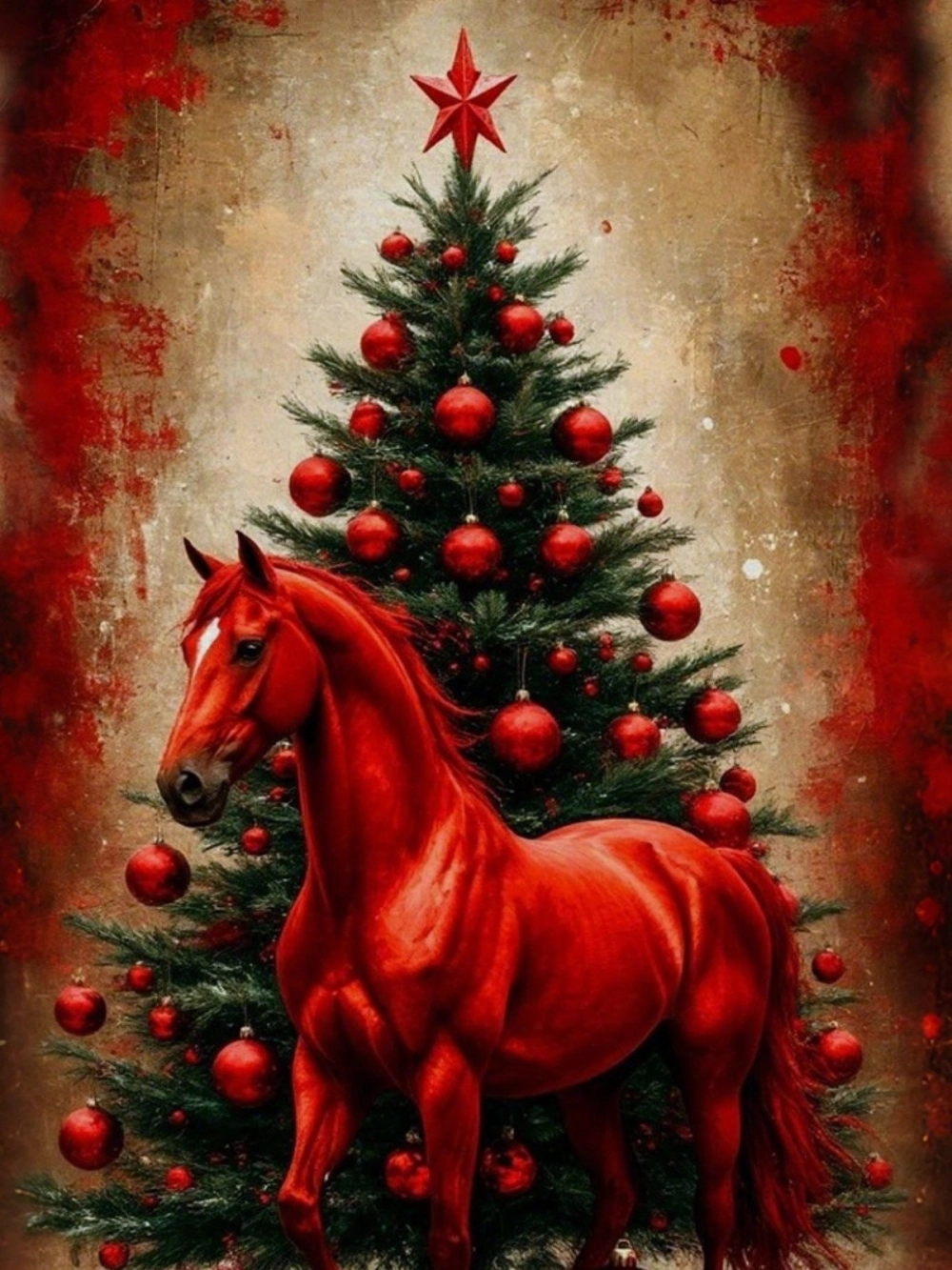 Hình nền tết đỏ full hd ngựa phi nước đại