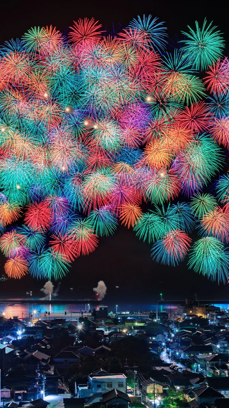 Bộ hình nền máy tính pháo hoa lung linh