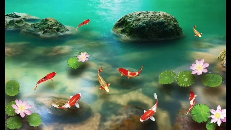 Hình nền phong thủy mệnh mộc tài lộc mang sắc xanh