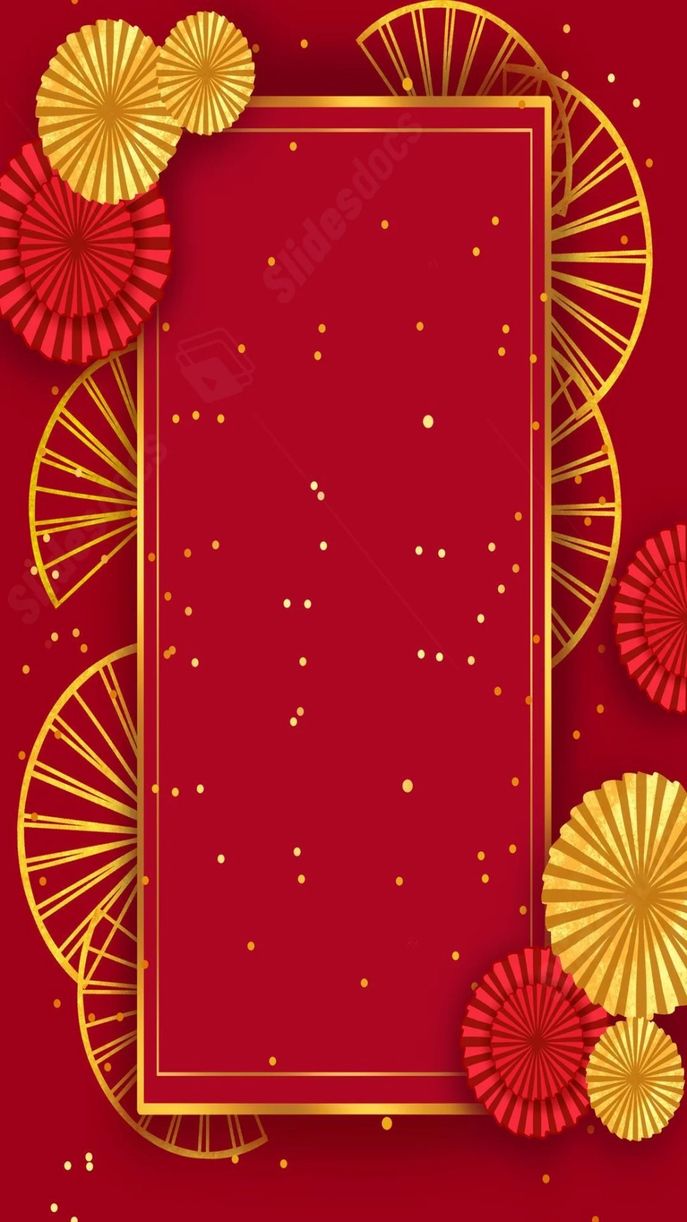 Không gian Tết lung linh với Hình nền quạt giấy đỏ trang trí Tết