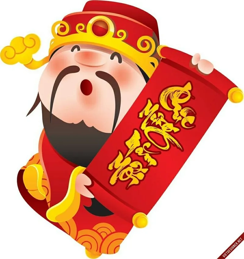 Hình nền ông thần tài cho máy tính phát lộc