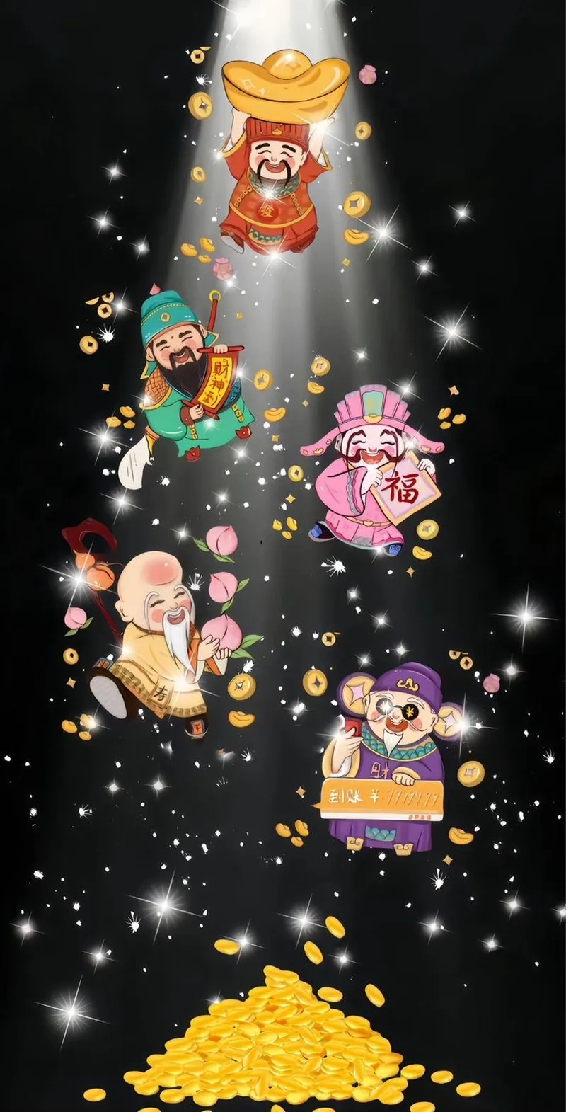 Không gian sắc nét nhờ hình nền thần tài đẹp 4k