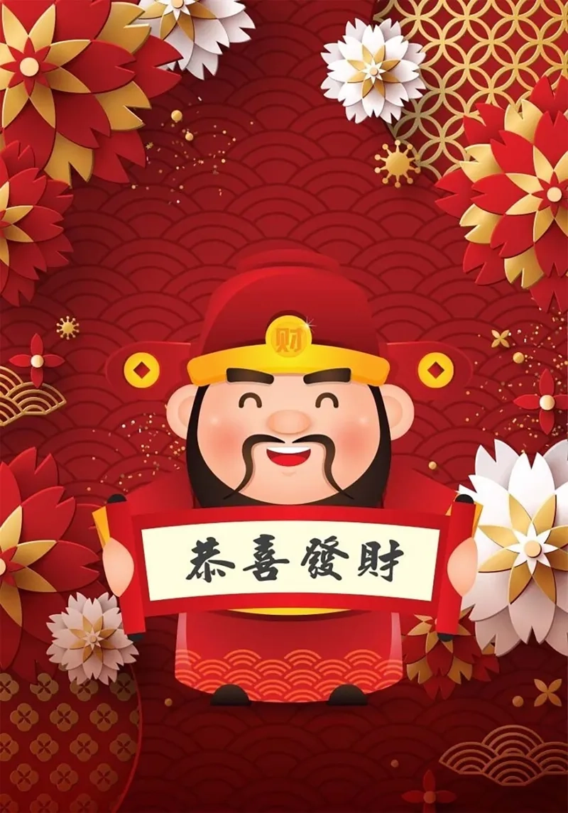 Làm mới thiết bị với hình nền thần tài may mắn đẹp