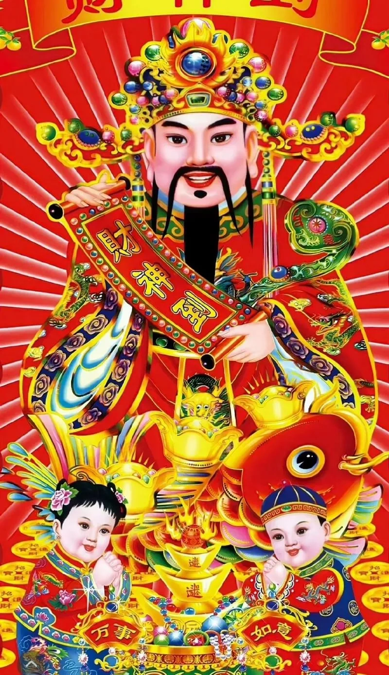 Tượng thần tài ông địa bằng đá bền cùng ông thần tài