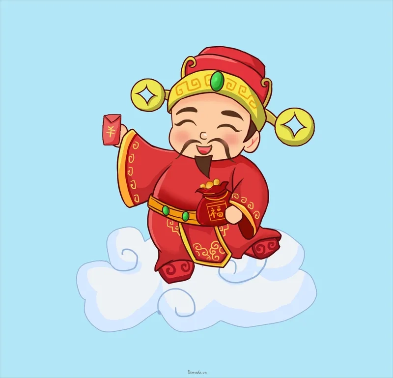 Ảnh ông thần tài thổ địa mang ý nghĩa phú quý