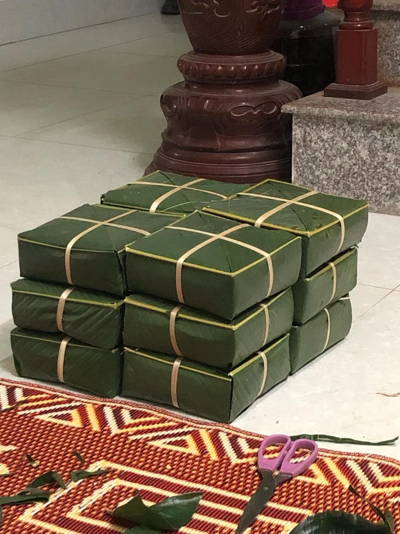 Ảnh bánh chưng xanh mộc mạc mà ấm áp