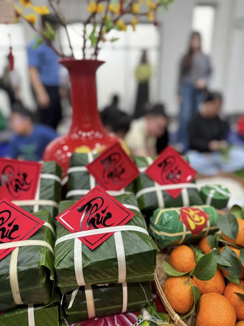 Ảnh bánh chưng xanh mang hương vị quê nhà