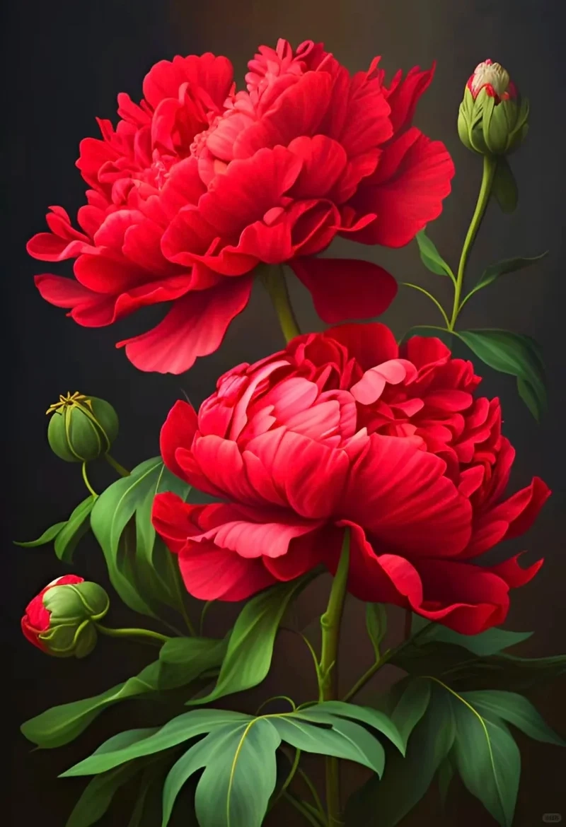 Khám phá Hình nền hoa mẫu đơn đỏ ấn tượng