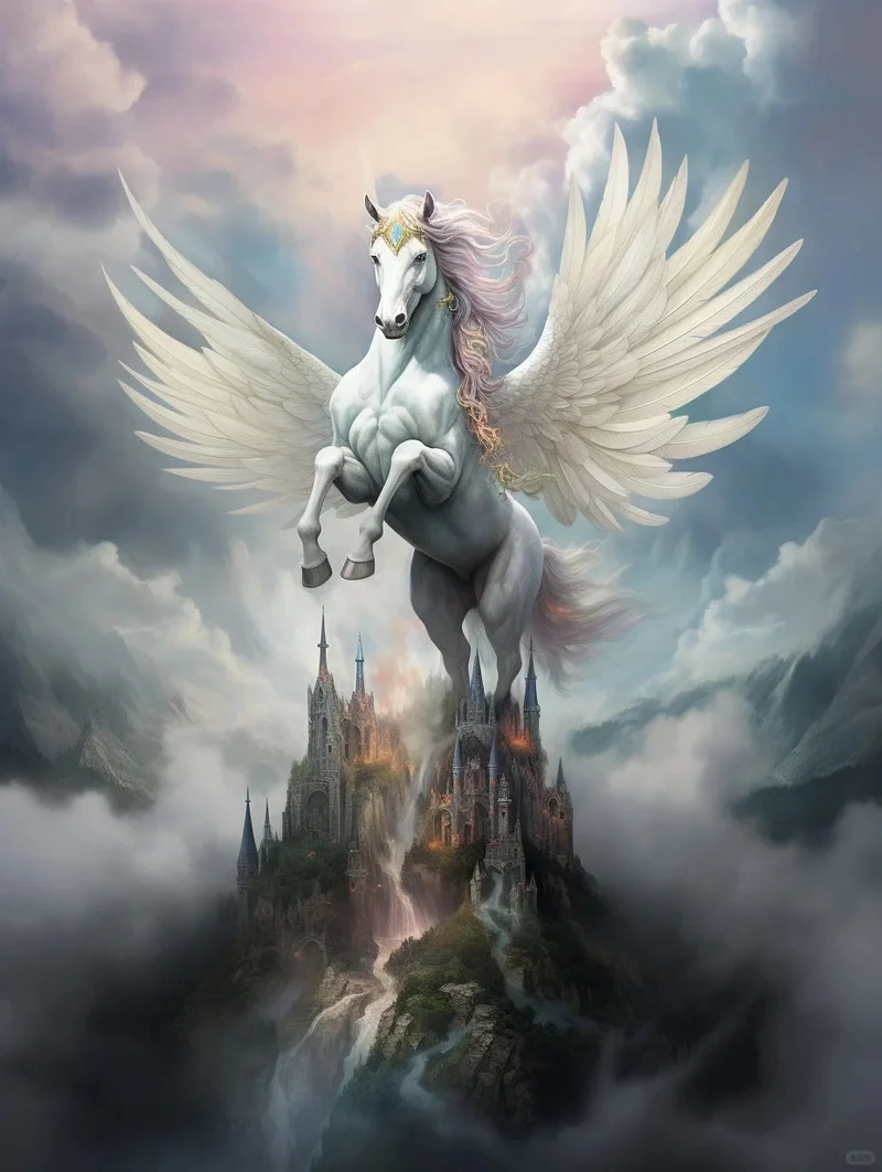 hình nền ngựa có cánh khơi dậy trí tưởng tượng