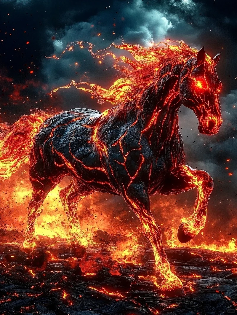 Chọn hình nền ngựa lửa cho tinh thần thép