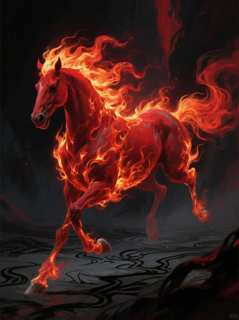 hình nền ngựa lửa mang sức mạnh bứt phá