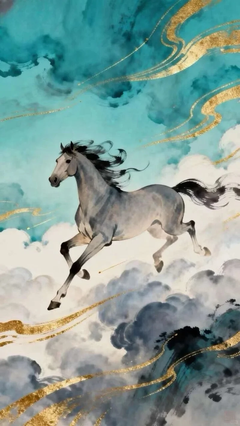 Trang trí thiết bị bằng hình nền ngựa thần