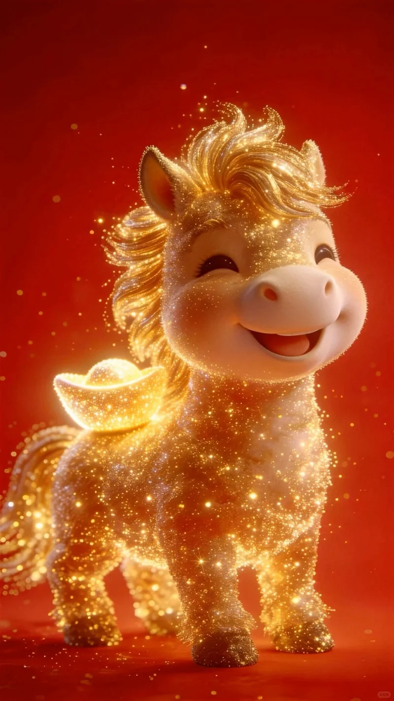 Tải nhanh hình nền ngựa vàng tài lộc chất lượng cao