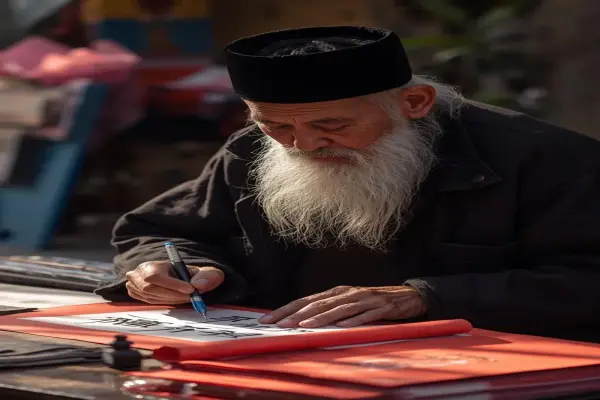 Mẫu 35+ hình nền phố ông đồ rực rỡ nét chữ phượng múa