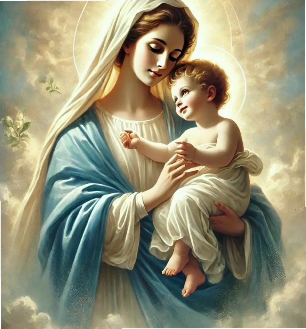 Ảnh Đức Maria là Mẹ Thiên Chúa đầy quyền năng và yêu thương