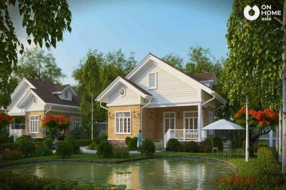 Ao hồ hình bán nguyệt phía trước nhà là vượng khí tốt