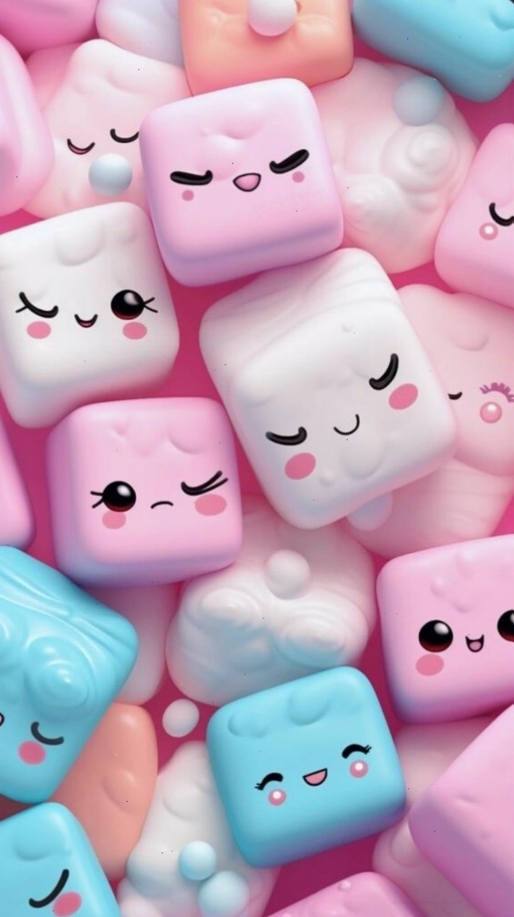 Bánh kẹo dẻo cute rực rỡ sắc màu đáng yêu