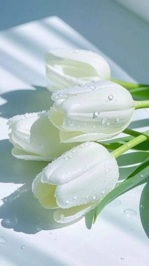 Bình hoa tulip với nhiều màu sắc khác nhau, trang trí cho không gian