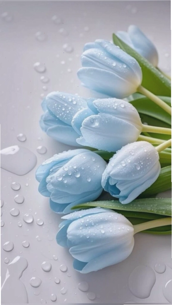 Cận cảnh nhụy hoa tulip xanh với những chi tiết tinh xảo