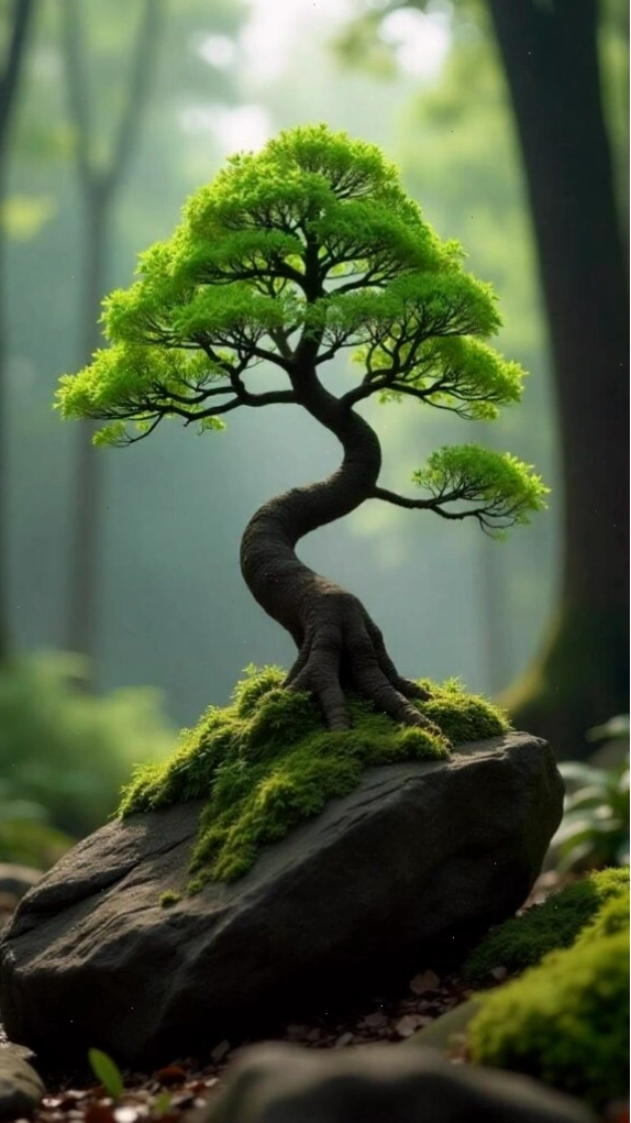Cây bonsai đẹp và xanh tốt thể hiện sự tinh tế và tài lộc