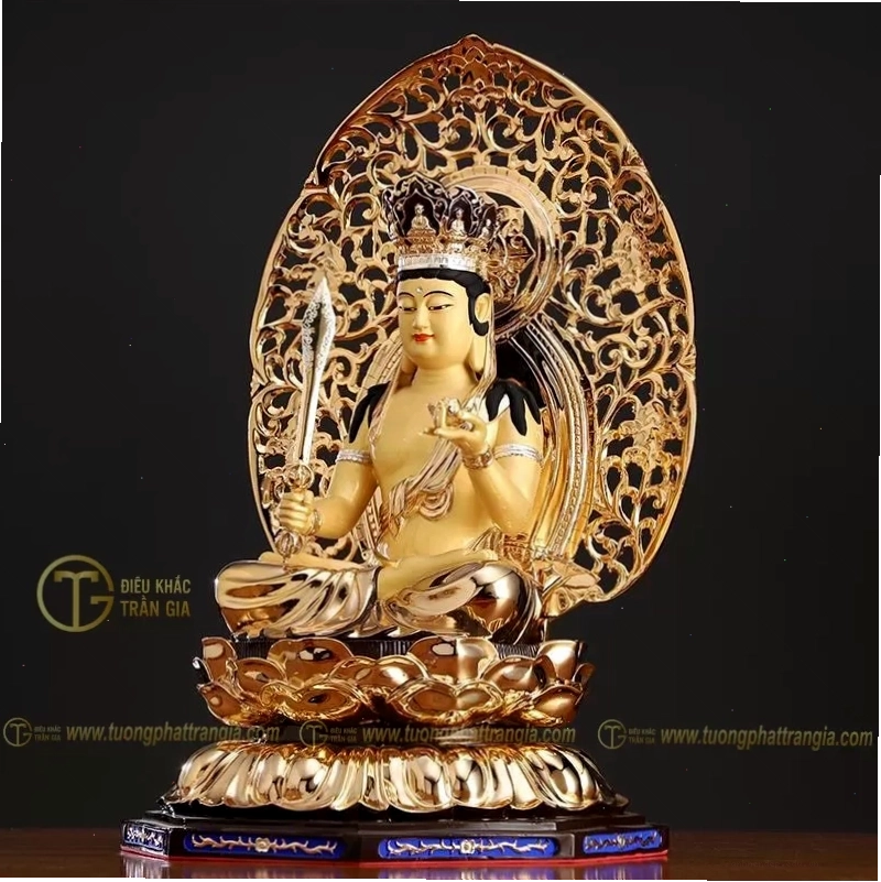 Hình ảnh Hư Không Tạng Bồ Tát trên nền hoa sen