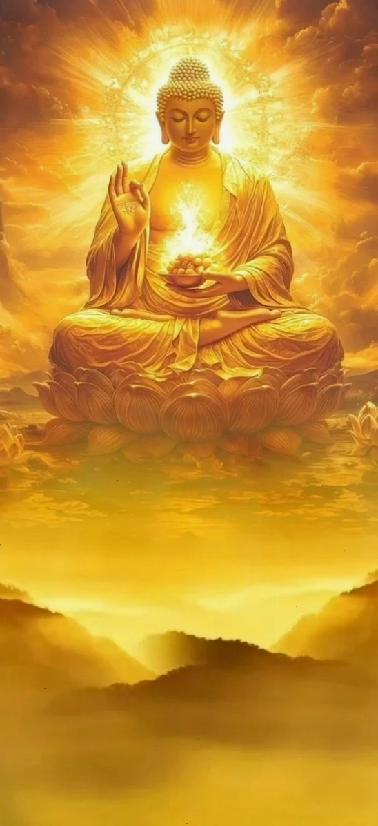 Hình ảnh Phật A Di Đà uy nghiêm