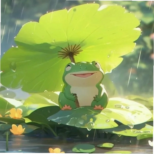 Hình con ếch đội mũ len ngộ nghĩnh và sinh động