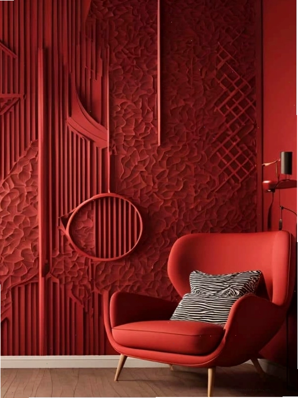 Hình nền 3D màu đỏ đô ấn tượng