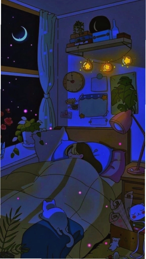 Hình nền aesthetic với gam màu trầm ấm, tạo không gian chill