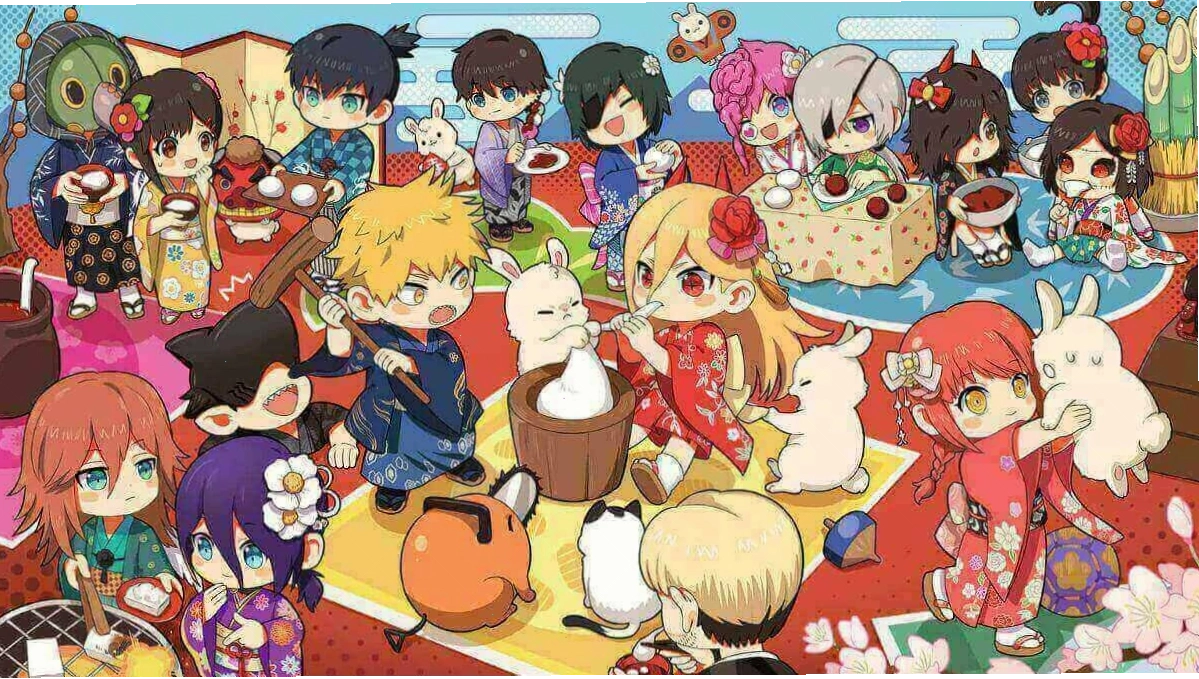 Hình nền anime chibi dễ thương phù hợp cho máy tính cá nhân