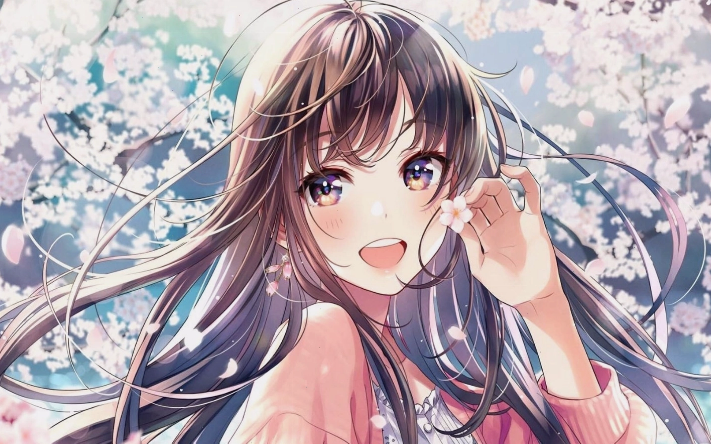 Hình nền anime cute với nhân vật nữ đáng yêu