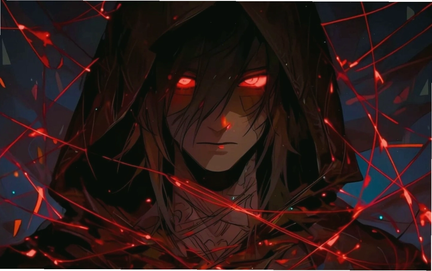 Hình nền anime ma mị, lạnh lùng với đôi mắt bí ẩn