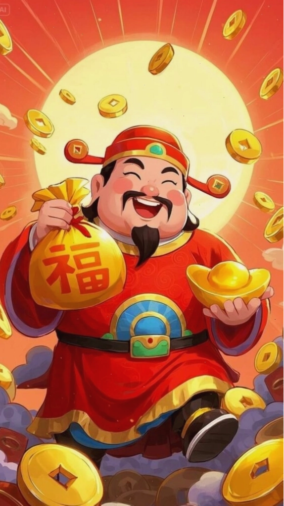 Hình nền bùa may mắn với biểu tượng phong thủy