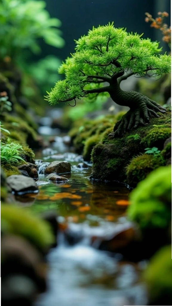 Hình nền cây xanh bonsai cho laptop