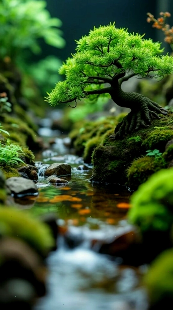 Hình nền cây xanh bonsai độc đáo