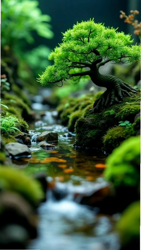 Hình nền cây xanh bonsai với vẻ đẹp tinh tế và ý nghĩa phong thủy