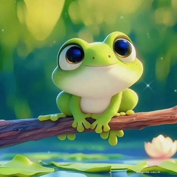 Hình nền con ếch cute mang lại cảm giác dễ thương và vui mắt