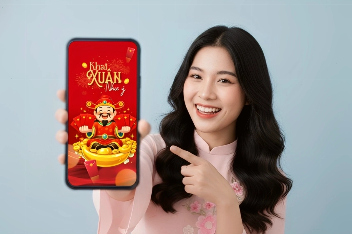 Hình nền điện thoại Tết 2026 với họa tiết linh vật Ngựa đáng yêu