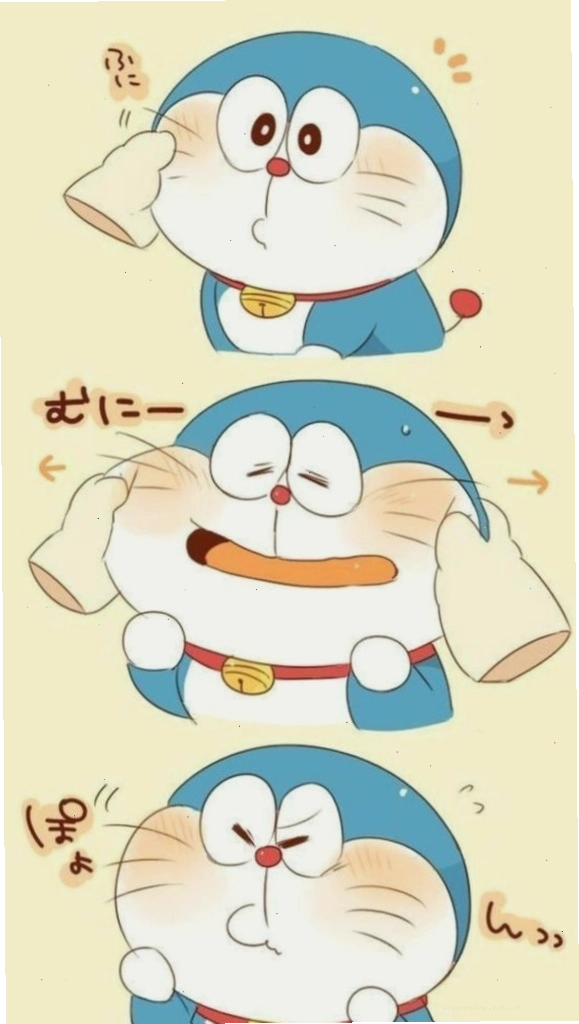 Hình nền Doraemon đáng yêu với đôi má bánh bao