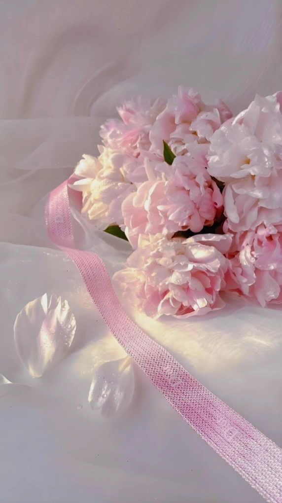 Hình nền hoa mẫu đơn 3D màu hồng ngọt ngào, bung nở rực rỡ, thể hiện sức sống mãnh liệt