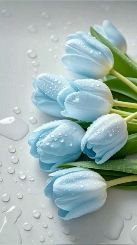 Hình nền hoa tulip với phong cách thiết kế tối giản, tập trung vào đường nét