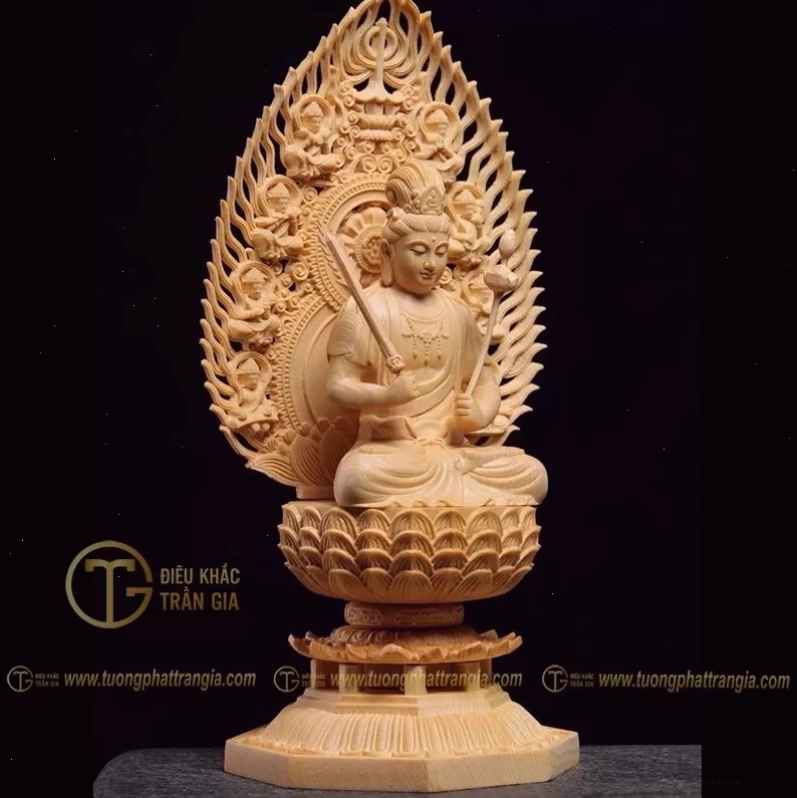 Hình nền Hư Không Tạng Bồ Tát với tông màu trầm ấm