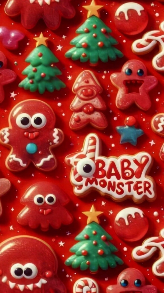 Hình nền kẹo chocolate chủ đề Christmas với màu sắc ấm áp