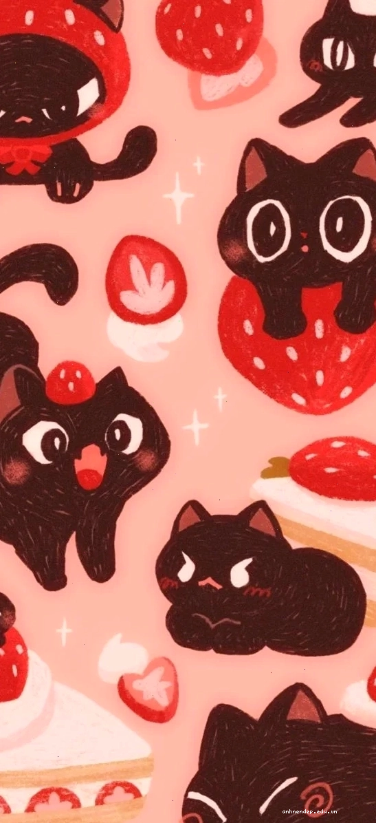 Hình nền màu đỏ cute với các loài hoa