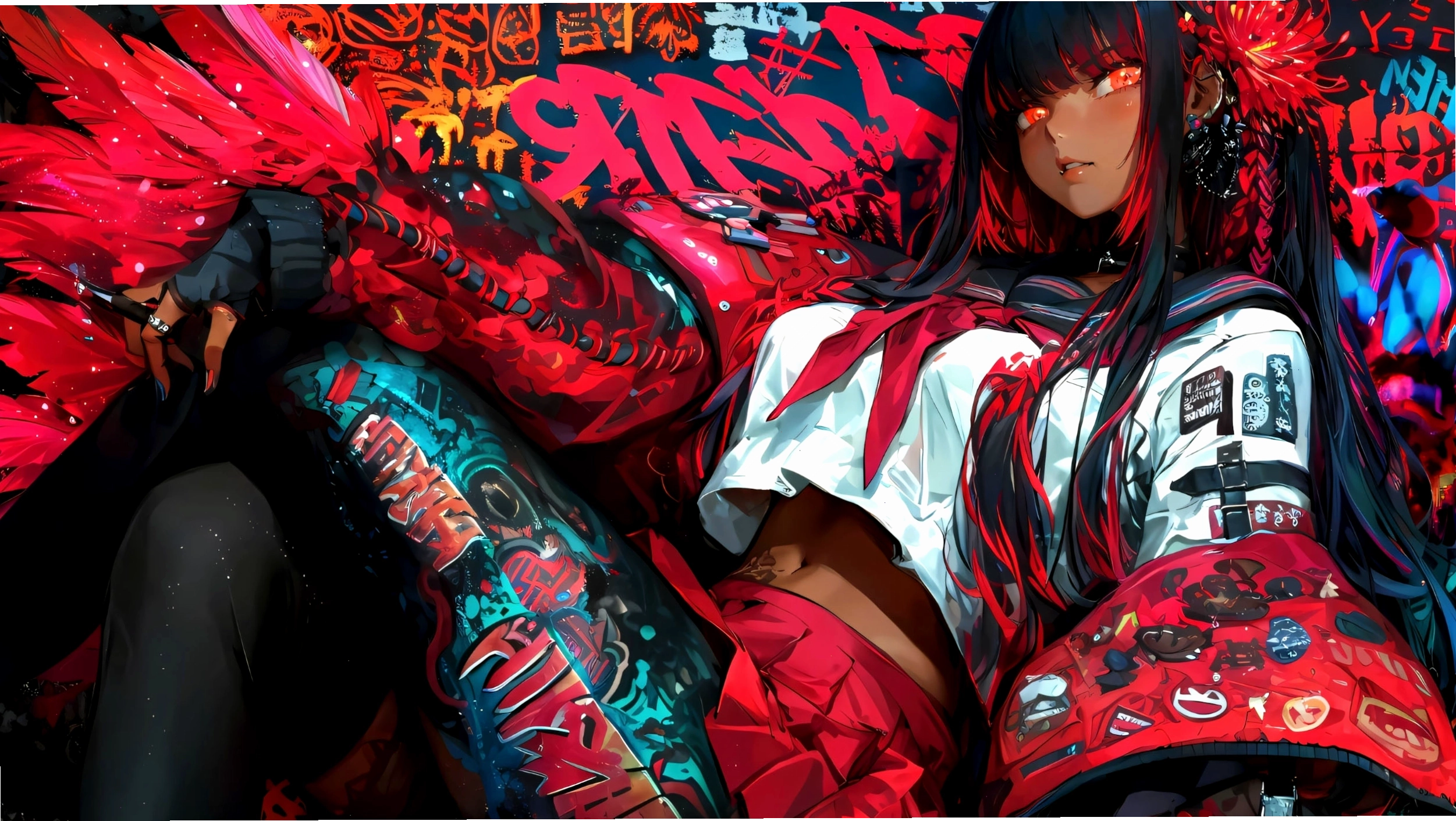 Hình nền máy tính 4K anime với nhân vật nữ dễ thương