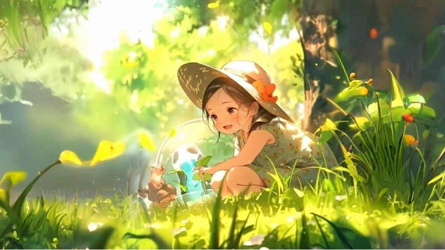 Hình nền máy tính Anime cô gái ngồi trên ghế sofa