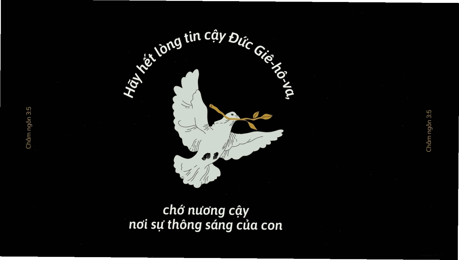 Hình nền máy tính Kito giáo với các tông màu đen, trắng và vàng đậm, mang vẻ cổ điển
