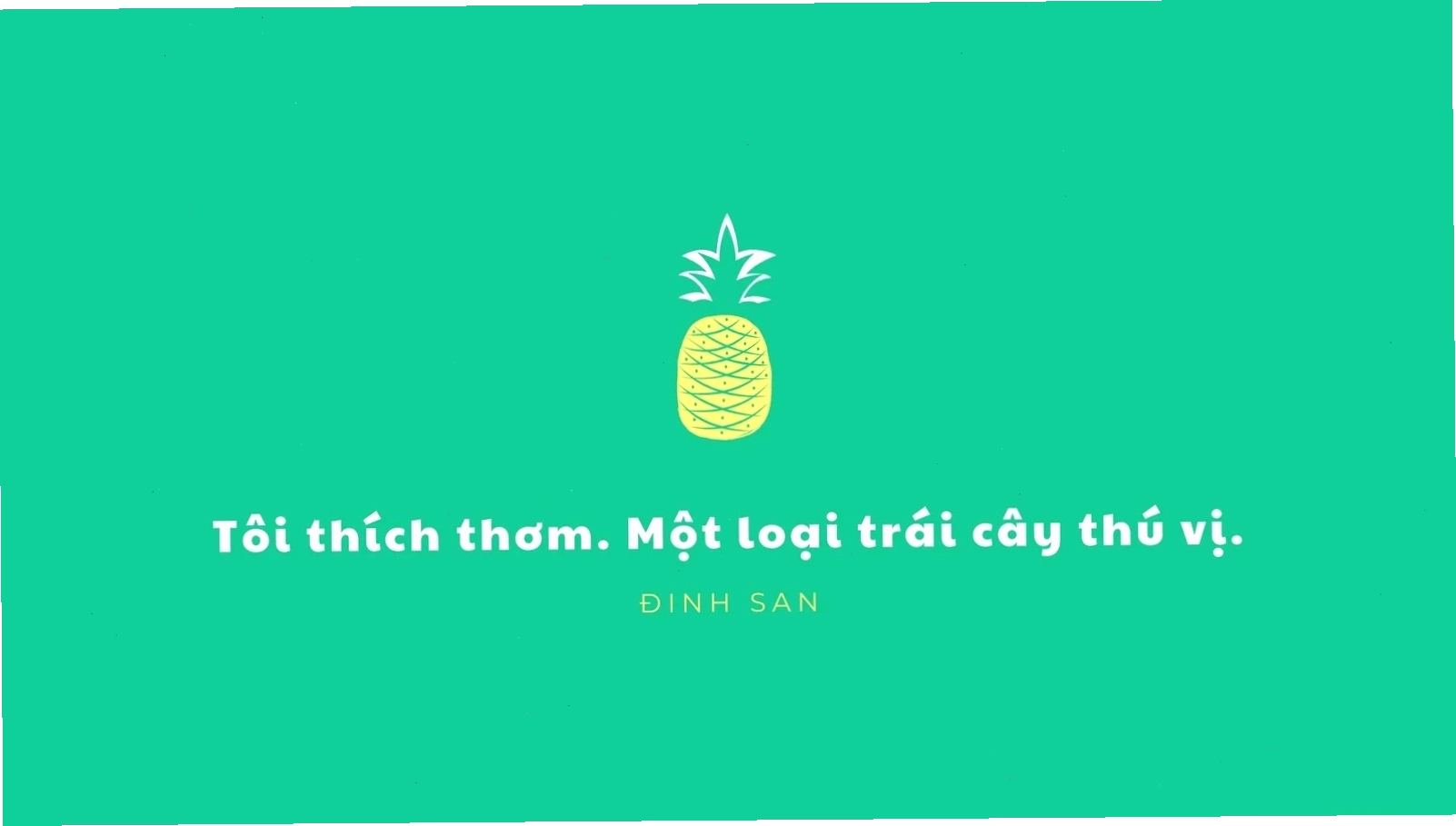 Hình nền máy tính với trái thơm và lá cây nhiệt đới