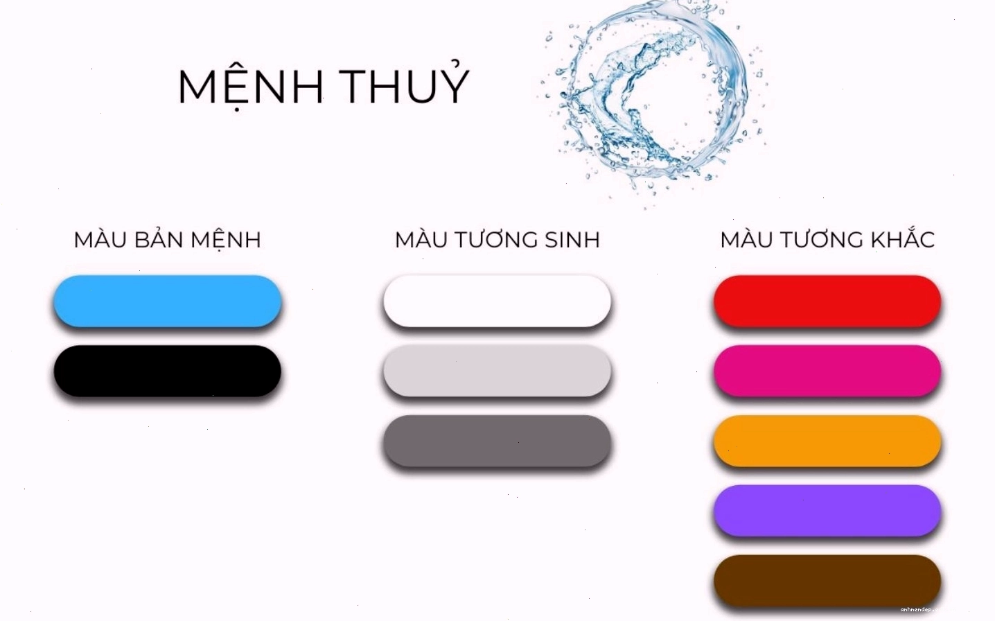 Hình nền người mệnh Thủy hợp màu trắng bạc ánh kim và xanh dương đen